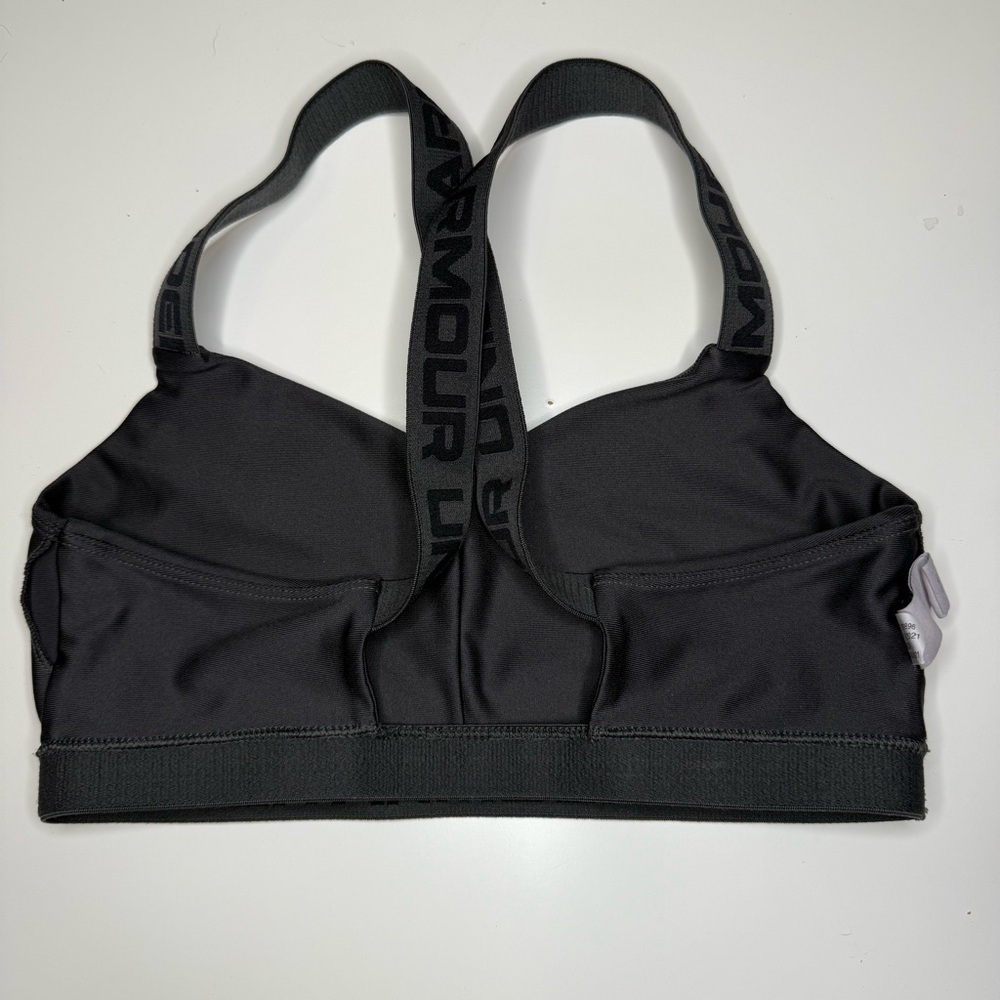Under Armour Women's Charcoal Black Sports Bra Size Small, pads missing - Picture 4 of 5